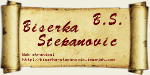 Biserka Stepanović vizit kartica